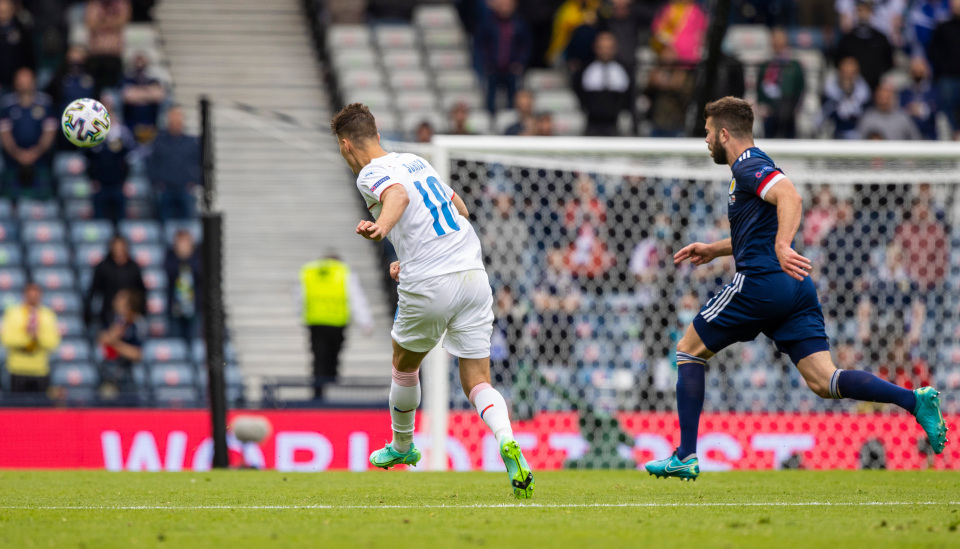 Patrik Schick Scores Incredible Goal From 50 Yards Out As Scotland Are ...